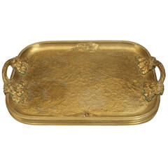Turn of the Century French Art Nouveau Serving Tray by Marionnet
