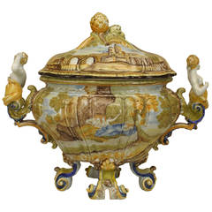 19th c. Italian Renaissance Revival Majolica Tureen 6