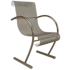 Vintage 1960s Japanese "Sing Sing" Steel Mesh Armchair by Shiro Kuramata