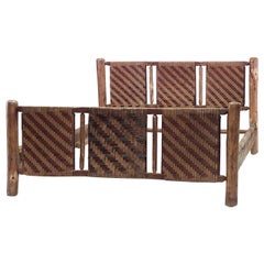 Rustic Old Hickory Woven Full Size Bed