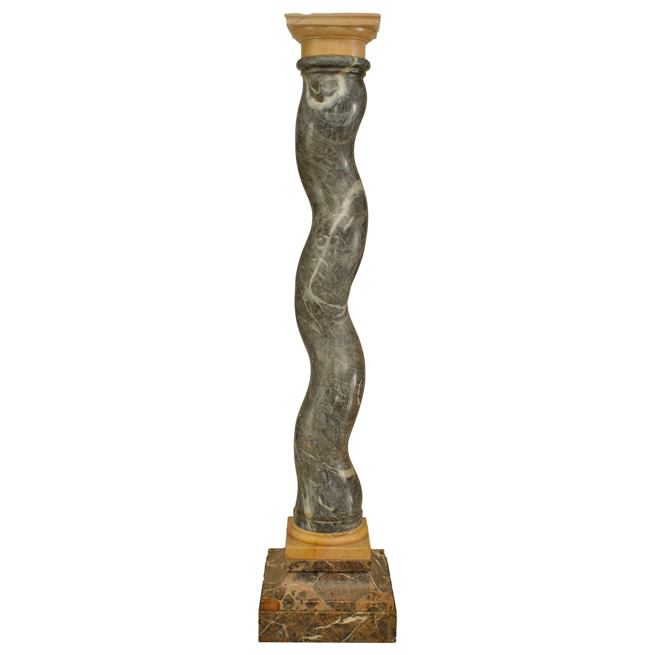 Turn of the Century Italian Neoclassical Solomonic Column Pedestal For Sale