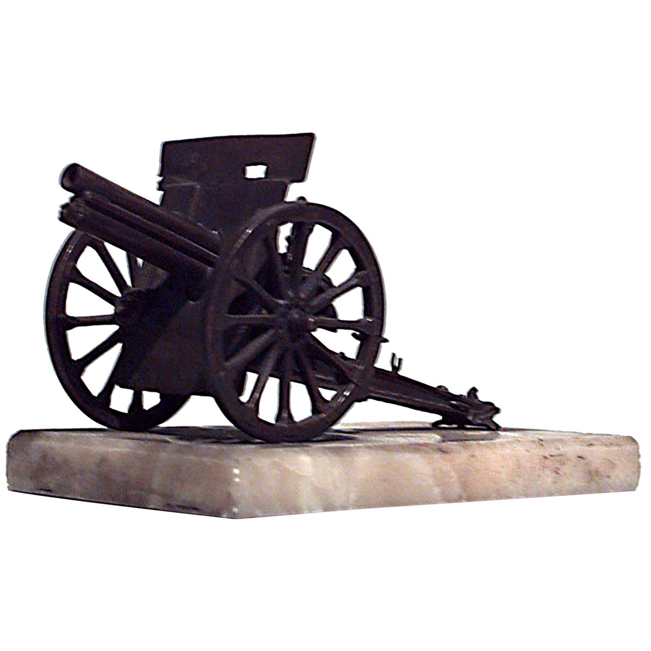 French Bronze Cannon Model For Sale