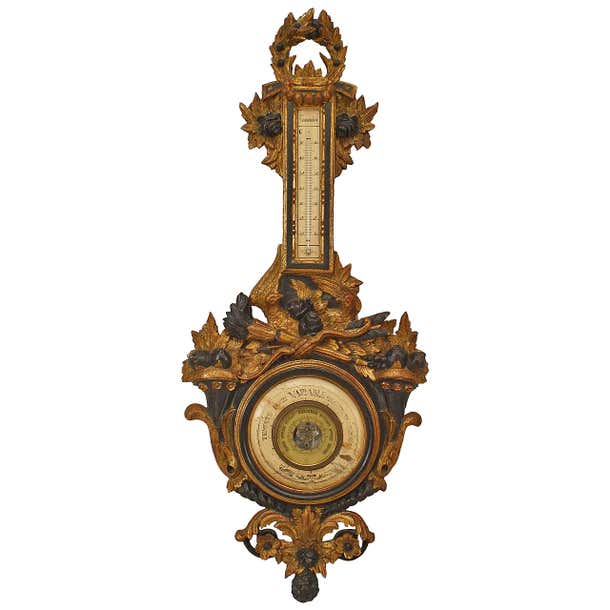 Italian Venetian Gilt Wood Barometer For Sale at 1stDibs | barometer ...