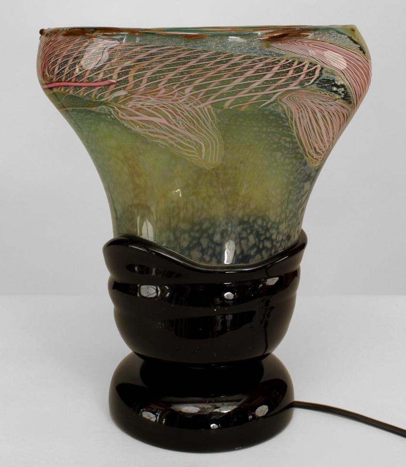 Mid-Century Modern Italian Murano Glass Nichetto Table Lamp