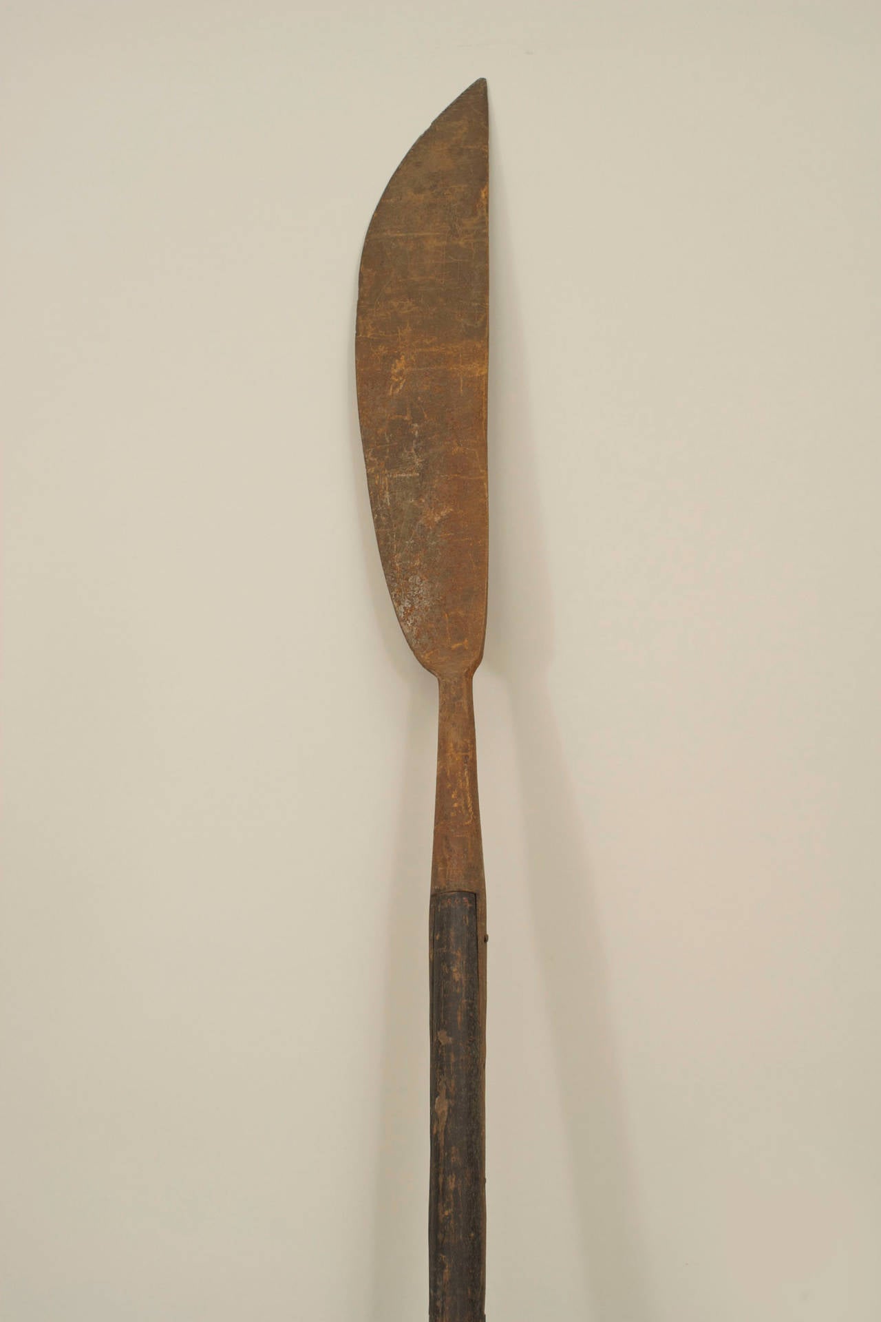 English Renaissance style Halbert spear with wood shaft and large 34