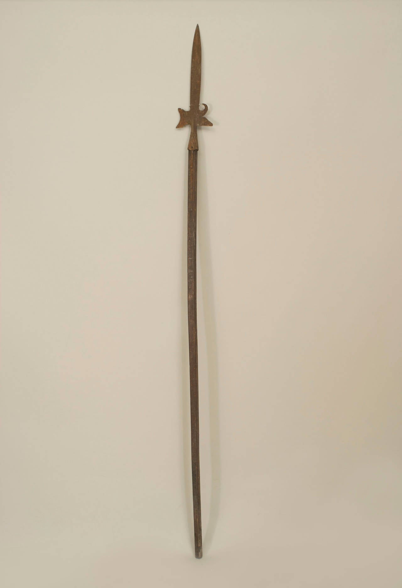 Northern Renaissance English Renaissance Style Steel and Leather Spear For Sale