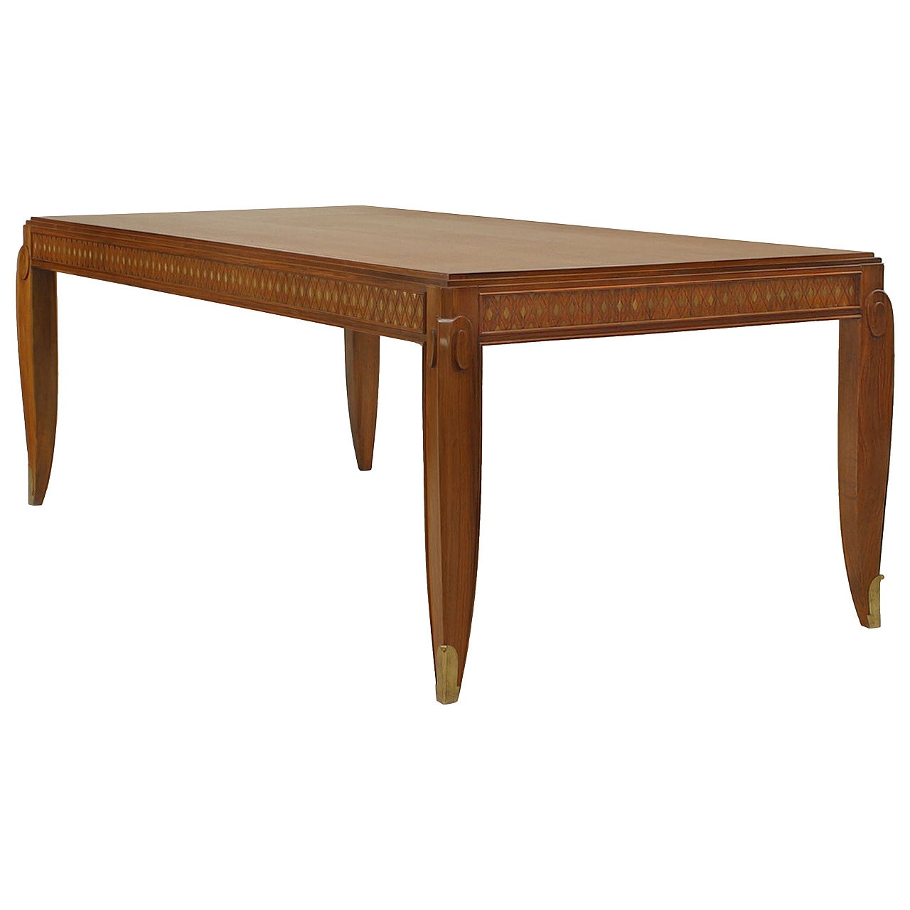 Jean Pascaud French Mid-Century Rosewood Palisander Dining Table For Sale