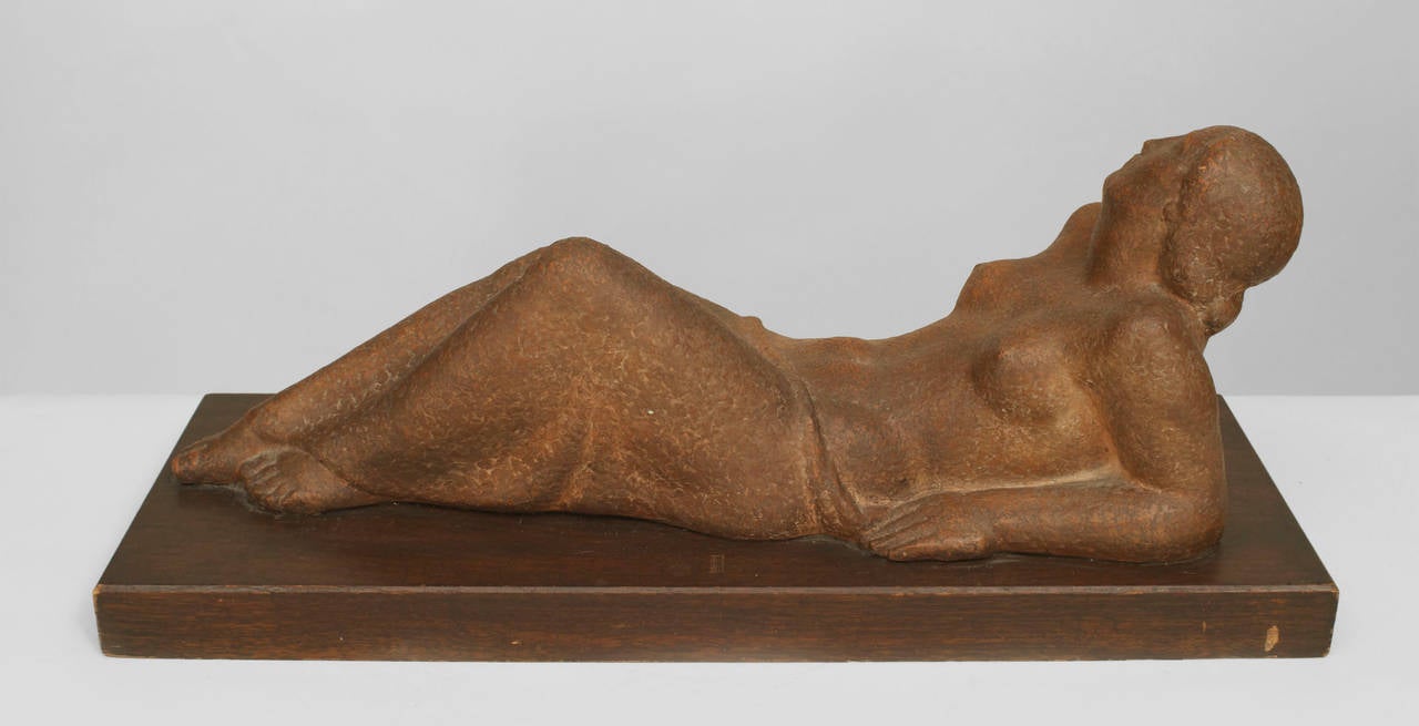 Terracotta Donna nuda in terracotta Art Moderne in vendita