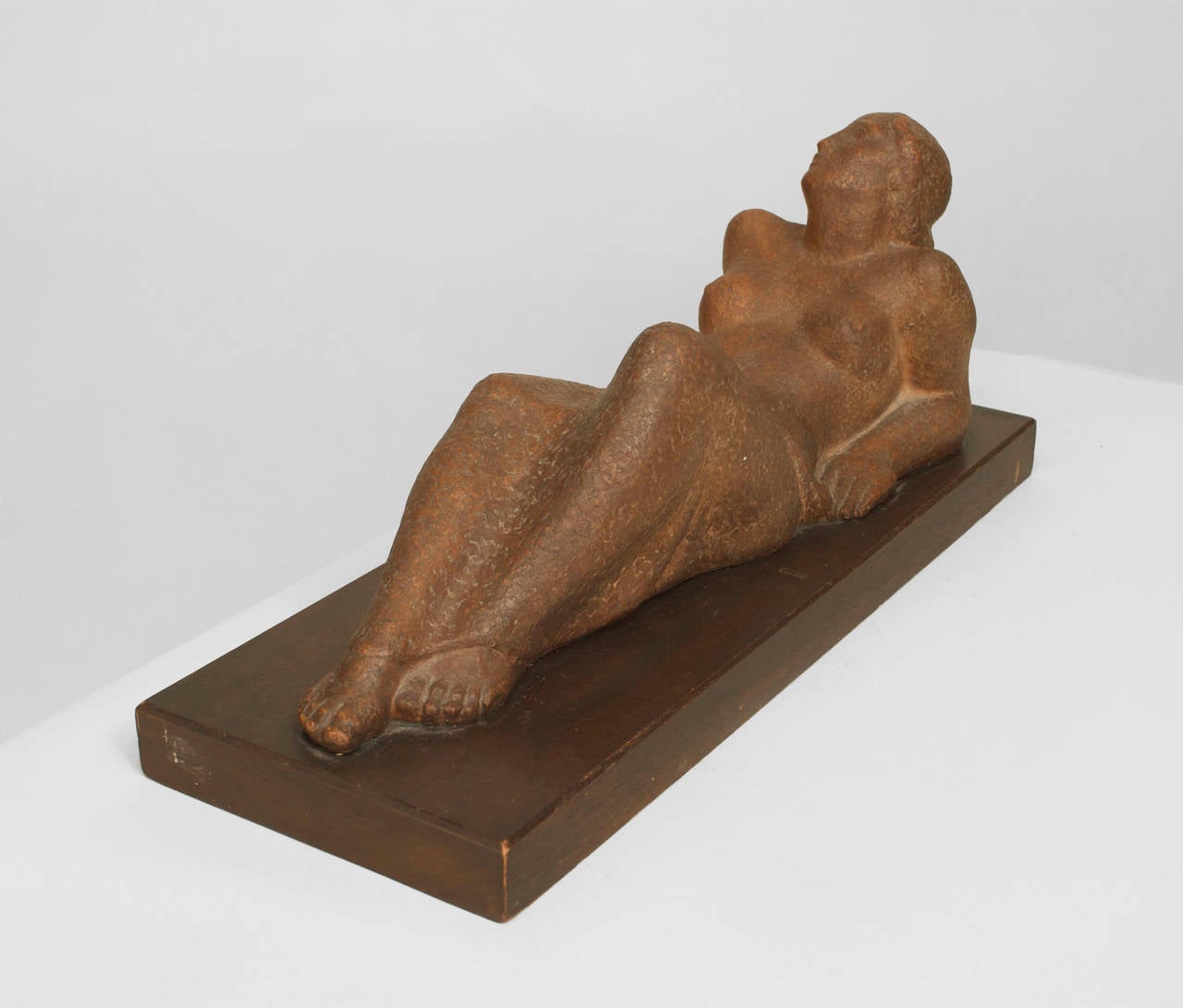 Terracotta Art Moderne Terra-Cotta Nude Lady For Sale