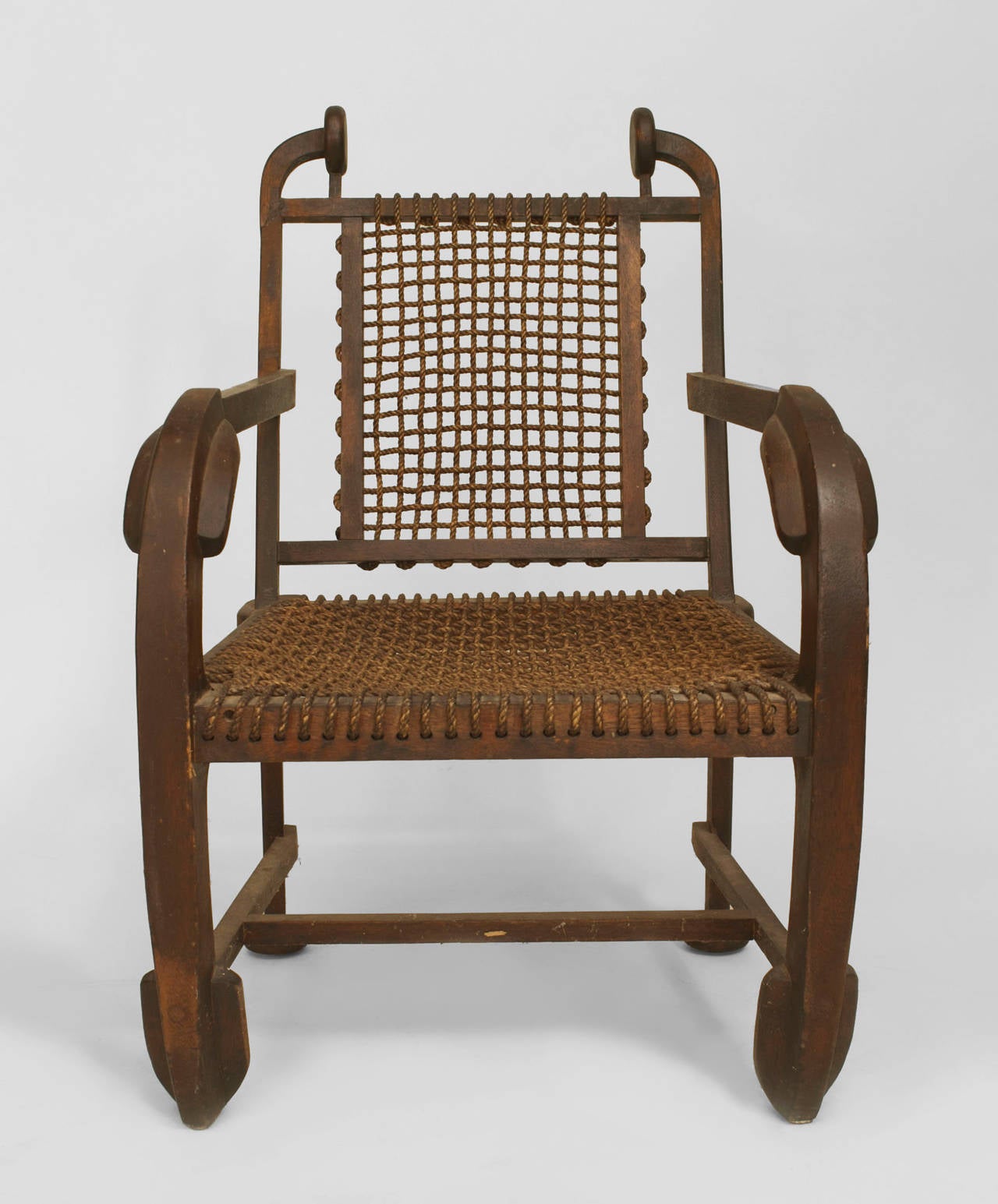 British Arts and Crafts Style Stained Oak Armchair For Sale at 1stdibs