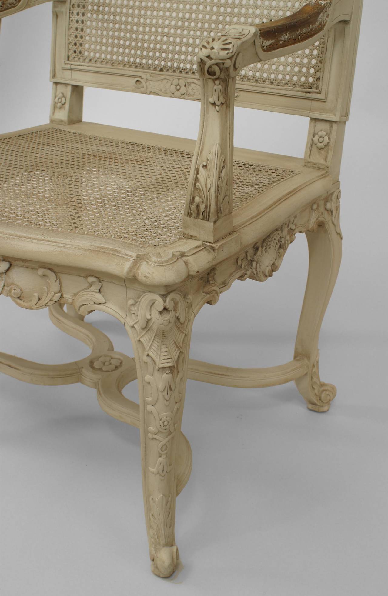 19th Century Set of 10 French Regence Carved Chairs For Sale