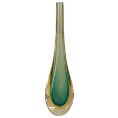 Small 1950''s Italian Sommerso Murano Glass Vase Attributed to Flavio Poli