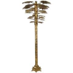 Tall 19th Century English Regency Brass Palm Tree
