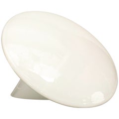 Italian Murano Vistosi White Opaline Glass Mushroom Table Lamp