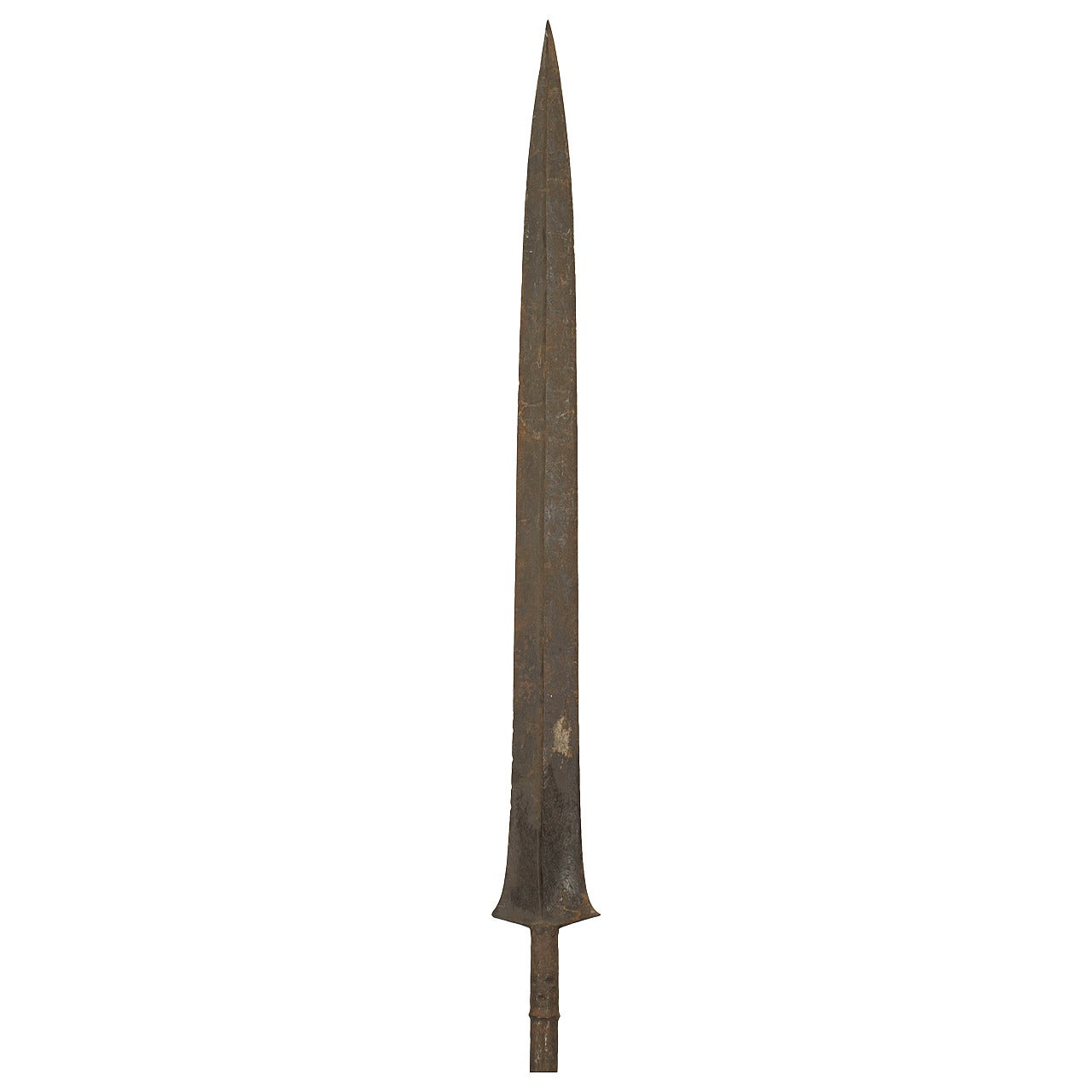 English Renaissance Style Wood and Iron Spear