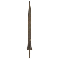 English Renaissance Style Wood and Iron Spear