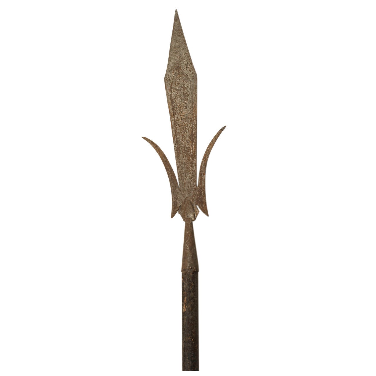 Spear de style Renaissance anglaise en bois et en fer