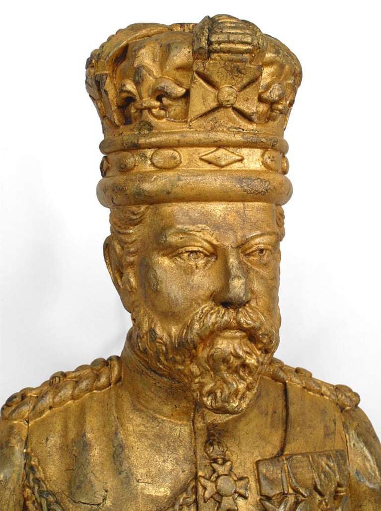 British English Edwardian Lifesize Figurehead of Edward VII For Sale