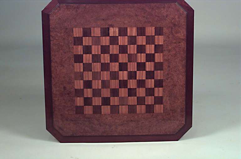 20th Century French Art Deco Mahogany Game Table For Sale