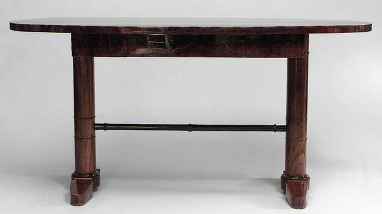 Austrian Biedermeier Oval Table Desk c.1820 1