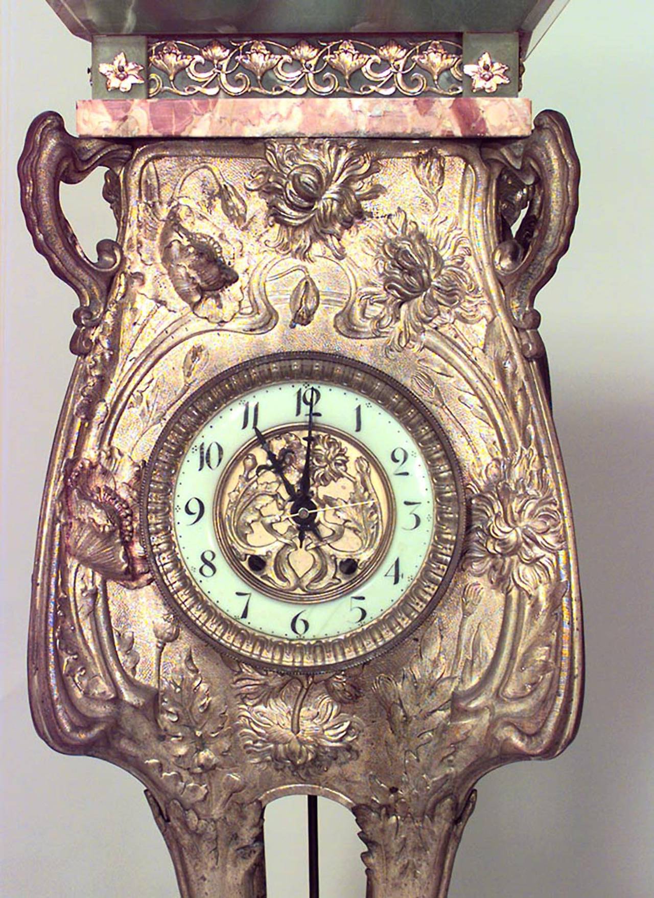 Horloge de grand-père Art nouveau français en vente 1
