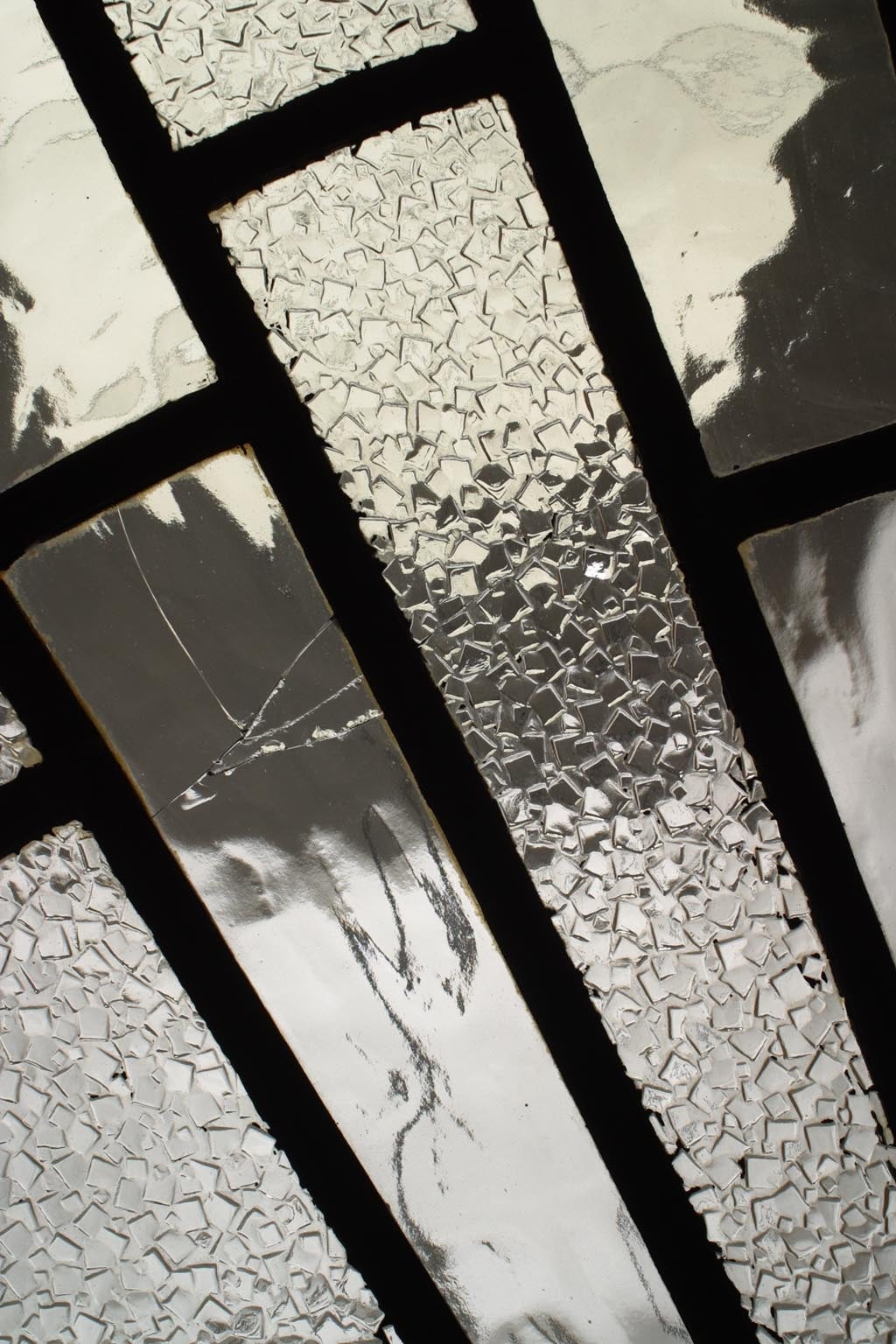 Par de puertas francesas Art Decó de cristal emplomado Sunburst mediados del siglo XX