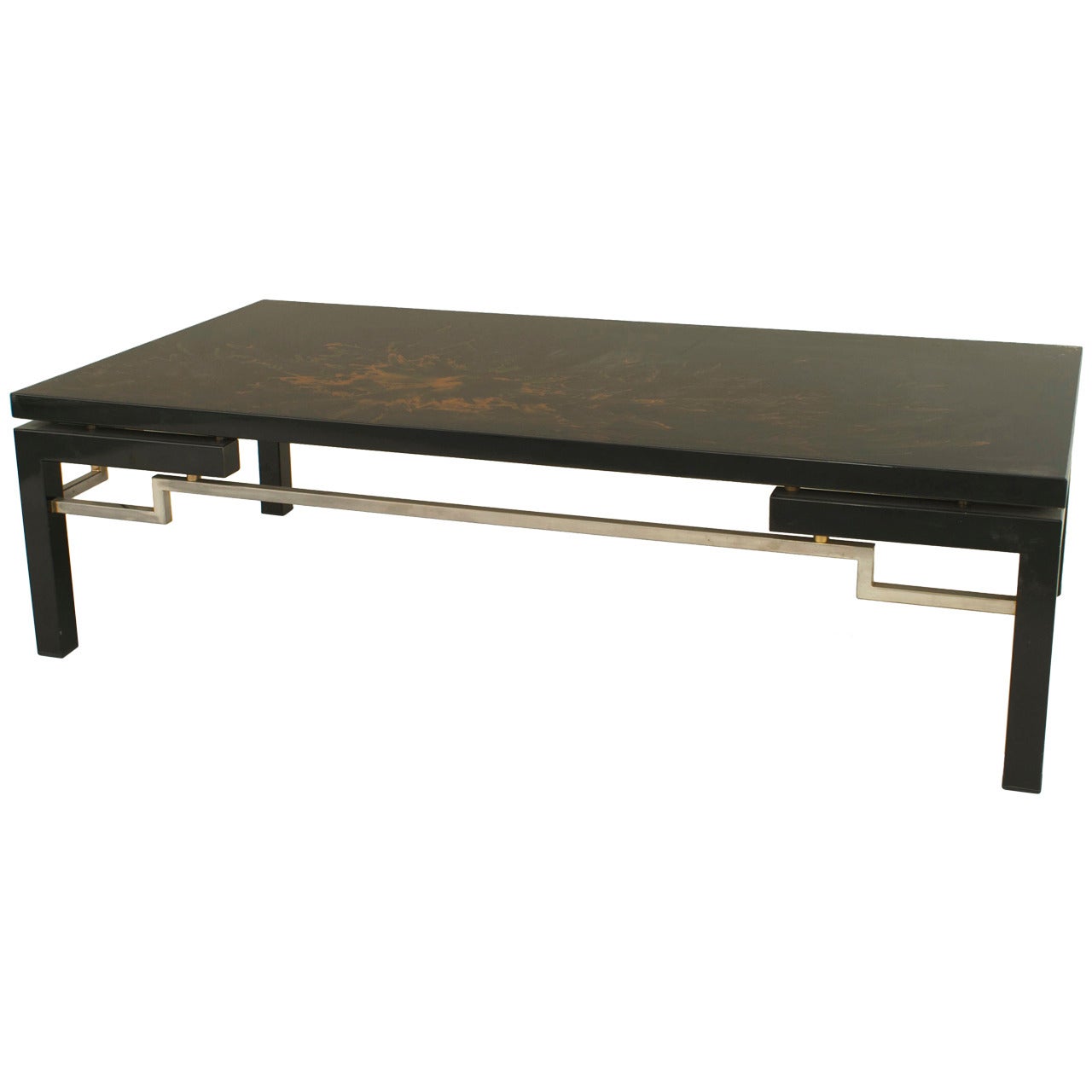 Asian Art Moderne Lacquered Coffee Table