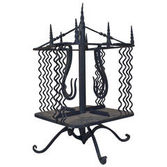 Turn of the Century Italian Renaissance Style Revolving Book Stand 7