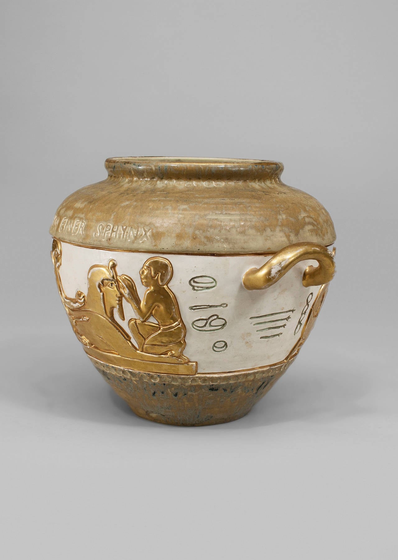 1920s Austrian Egyptian Revival Amphora Attibuted to Jules Dressler