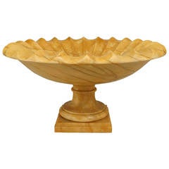 Large Italian Neoclassical Style Siena Marble Tazza 4