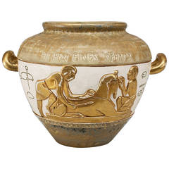 1920s Austrian Egyptian Revival Amphora Attibuted to Jules Dressler