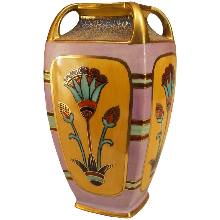Japanese Art Deco Vase by Noritake, circa 1940s at 1stDibs | noritake vases  art deco 1930s, noritake art deco, noritake vase made in japan