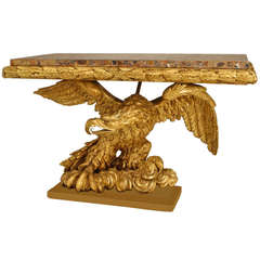 Spectacular French Empire Gilt Carved Eagle Console Late 18th / Early 19th C. 11