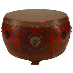 Turn of the Century Chinese Lacquered Round Coffee Table 9