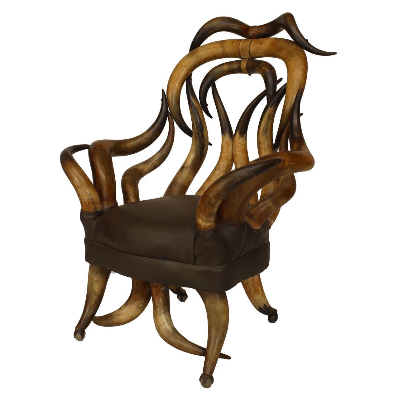 American Rustic Horn Arm Chair