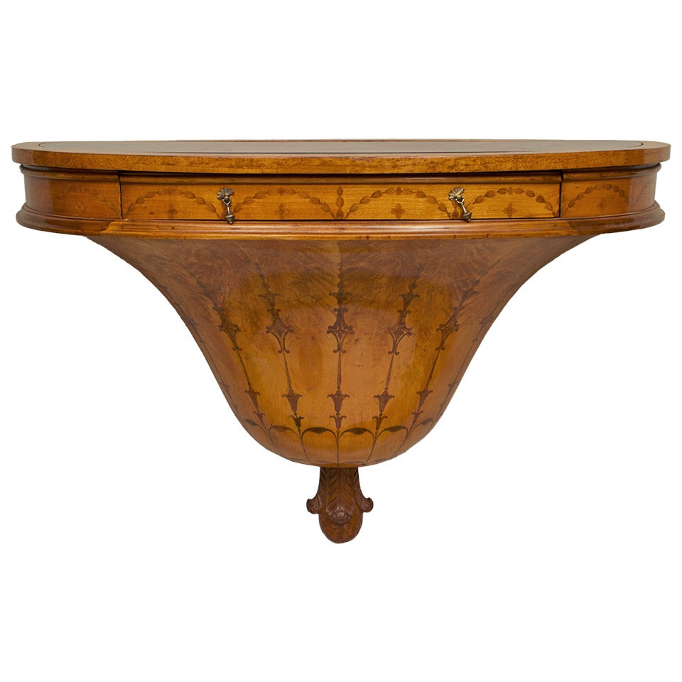 English Adam Maple Wall Console