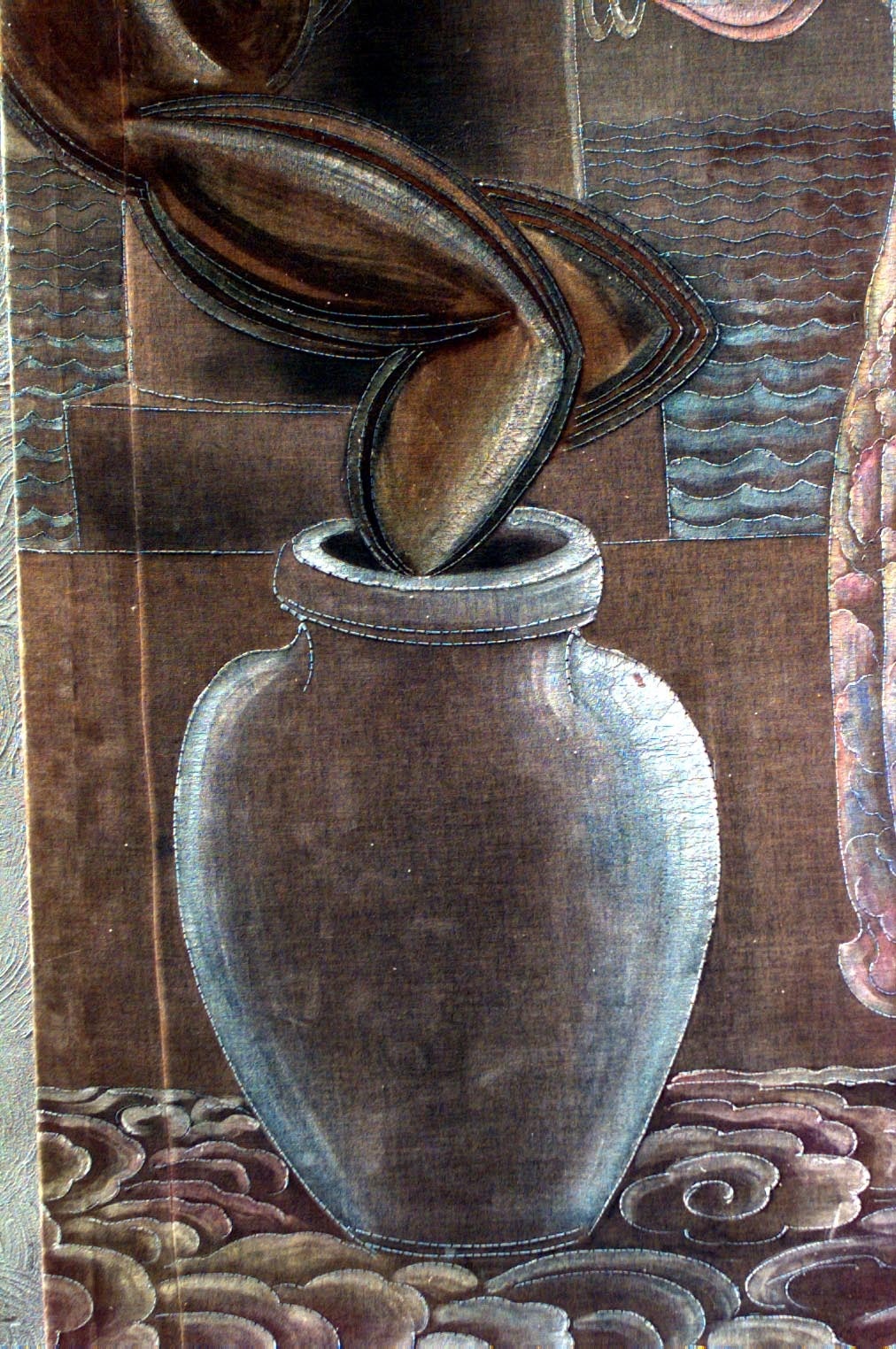 Persische Dame, Wandbehang aus Samt im Art déco-Stil (amerikanisch) im Angebot