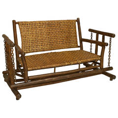 American Old Hickory Porch Glider Loveseat 10