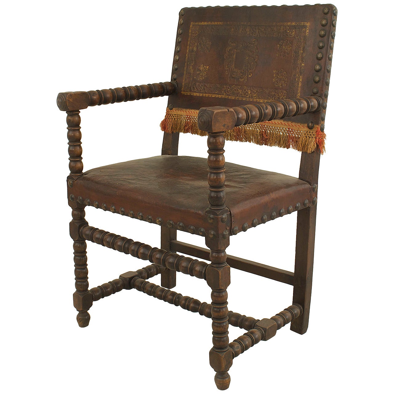 Italian Renaissance Walnut Arm Chair