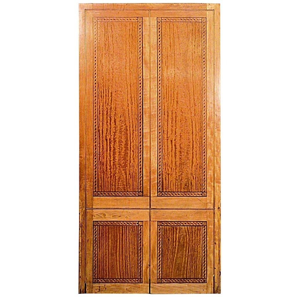 English Georgian Style Satinwood Panel For Sale