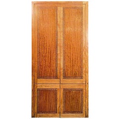 Vintage English Georgian Style Satinwood Panel