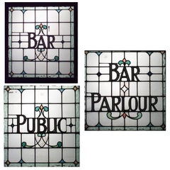 3 English Victorian Pub Window