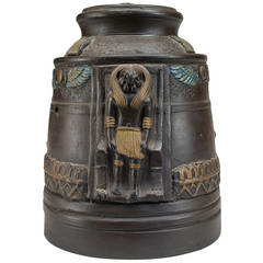 1920s Japanese Egyptian Revival Tobacco Jar 1