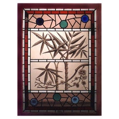 Antique English Victorian Stained Glass Window