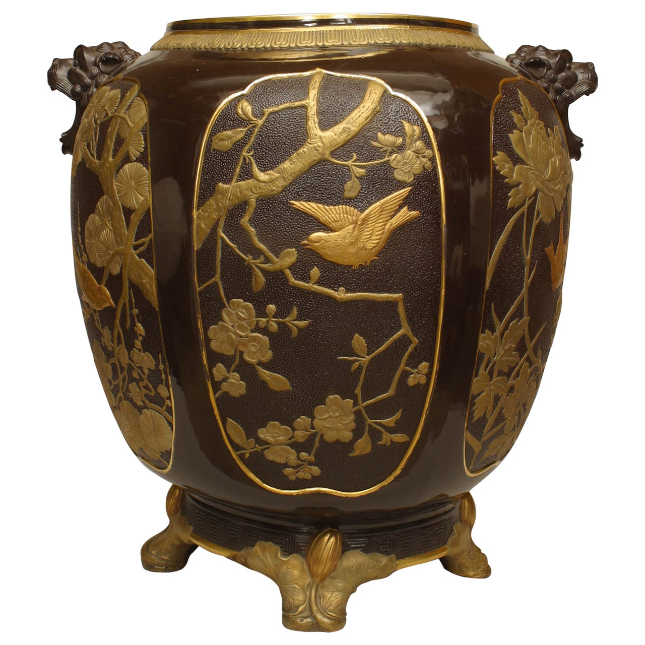 19th Century English Chinoiserie Porcelain Jardiniere by Minton