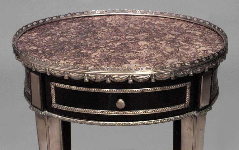 19th Century French Louis XVI Style Mahogany Three Tier Table For Sale