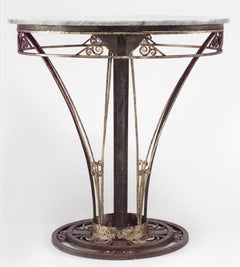 French Art Deco Wrought Iron End Table