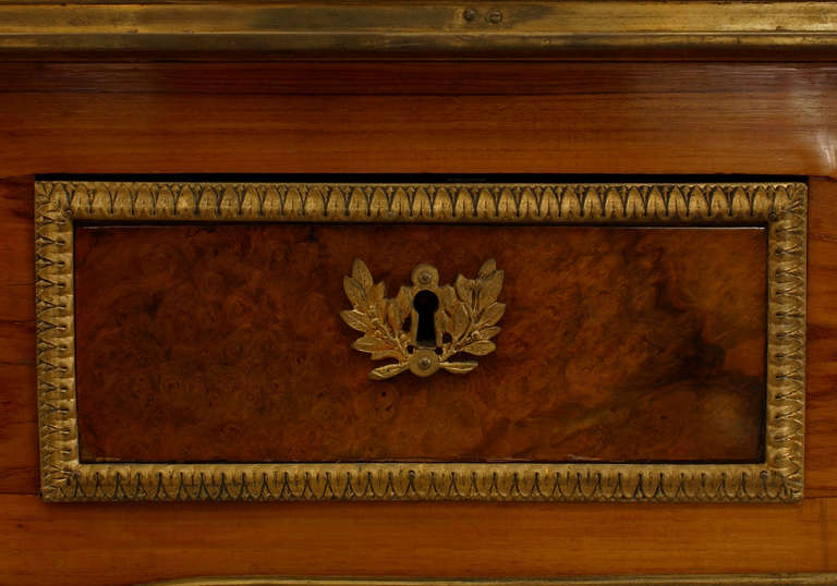 French Louis XVI Style Kingwood Demilune Desk For Sale 5