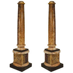 Pair of Important Blue John Columns, Circa 1810 2