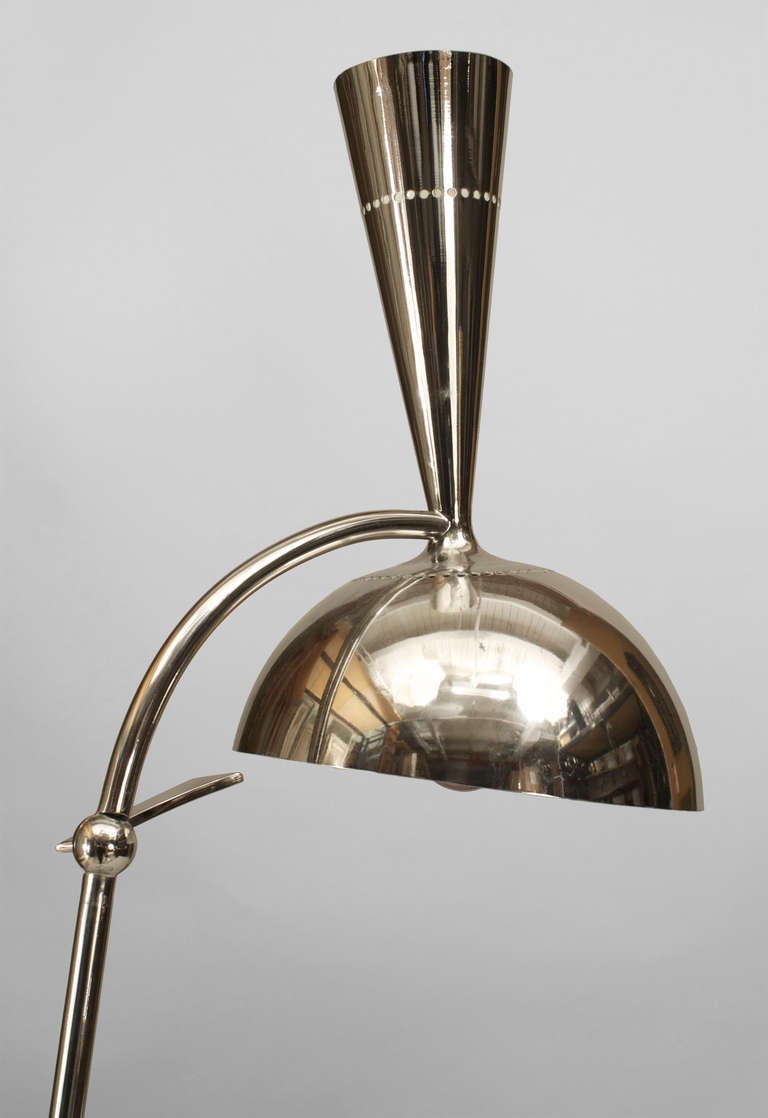 Mid-Century Modern Pair of 2000's Italian Chrome Table Lamps by Roberto Rida, 2008